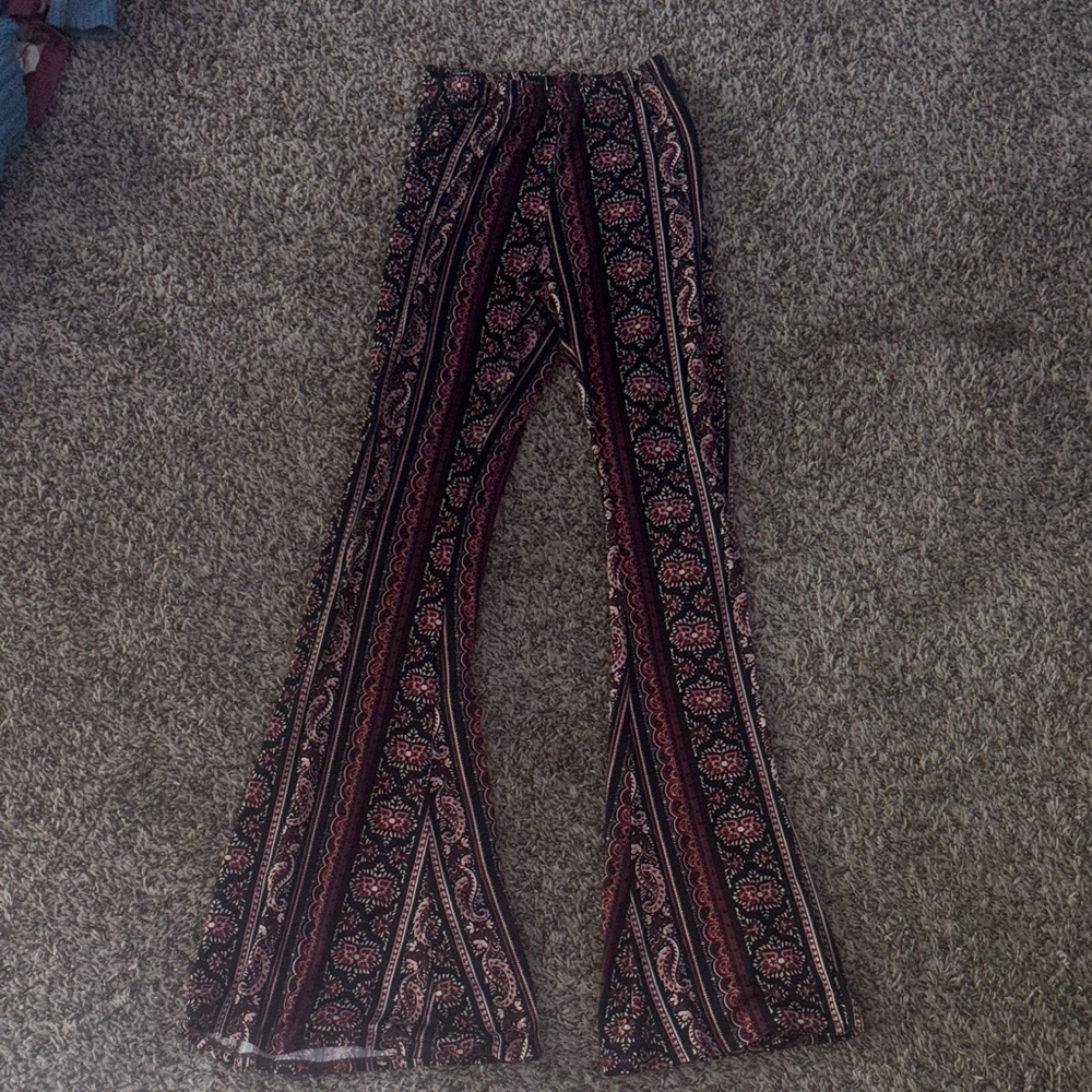 Windsor Paisley Print Trousers - Burgundy, Black, Beige